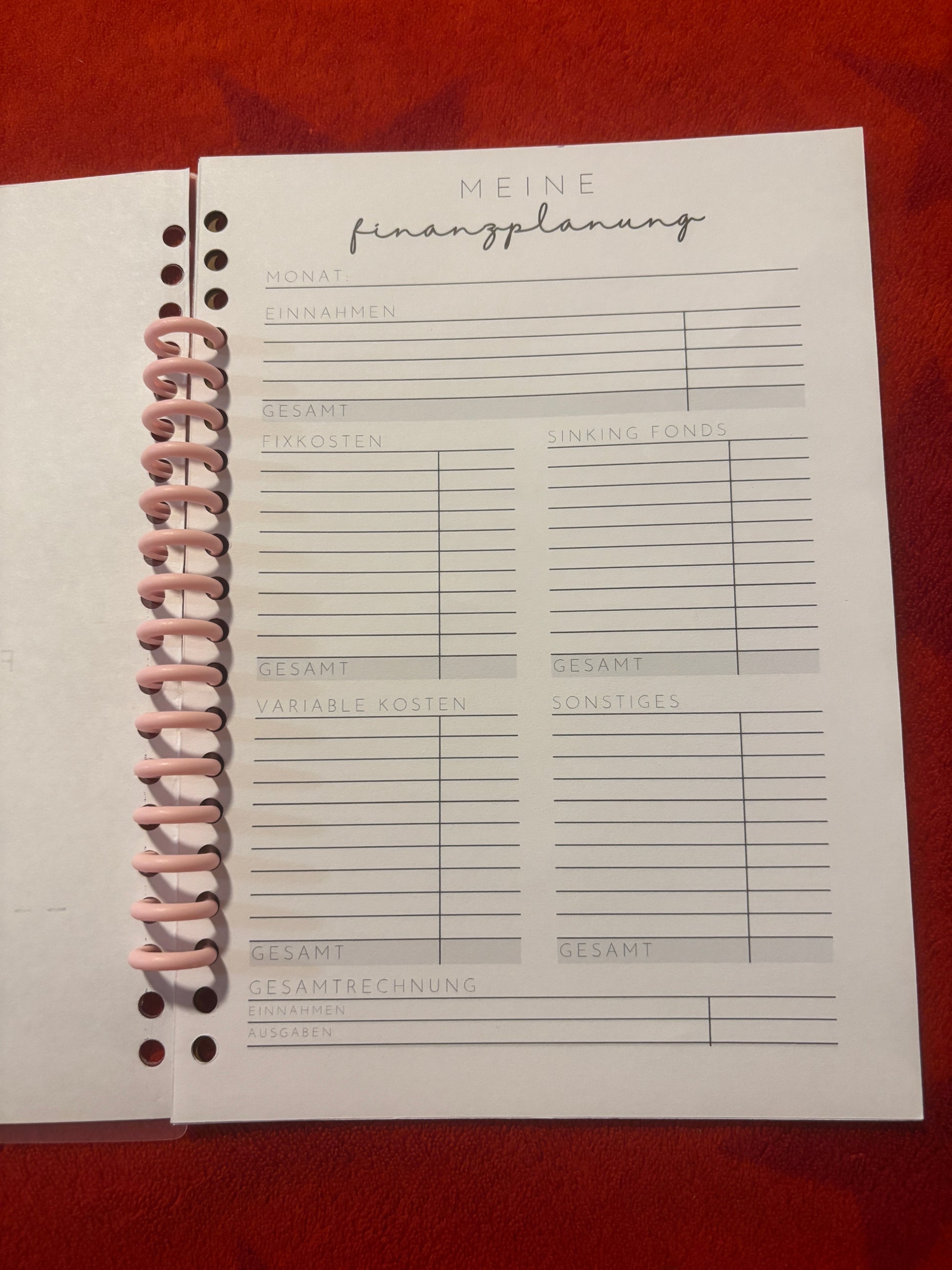 Journal- Budget Planner